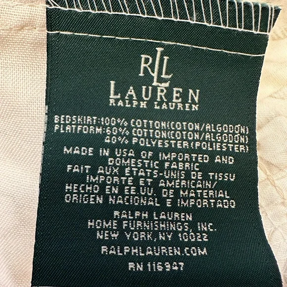 Ralph Lauren Rose Vibe Tonal Queen bedskirt - Picture 3 of 4